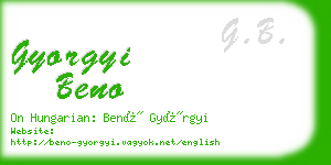 gyorgyi beno business card